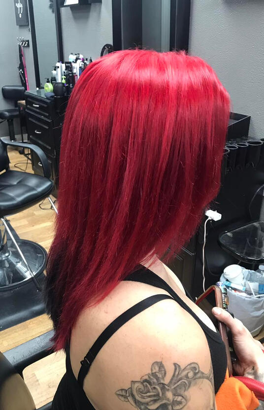 Multiple fantasy colors shoulder length 2